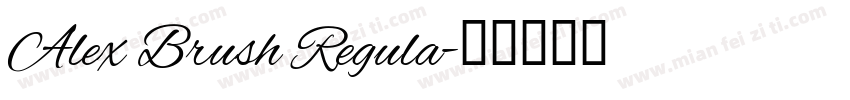 Alex Brush Regula字体转换